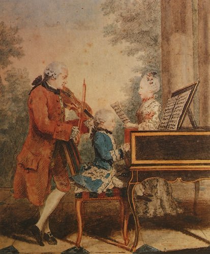 Leopold Mozart with Wolfgang and Maria Anna - 1763, Paris