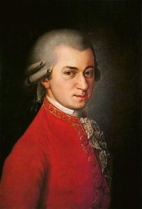 Mozart - portrait painted by Barbara Kraft in 1819, under the supervision of Nannerl Mozart - 1